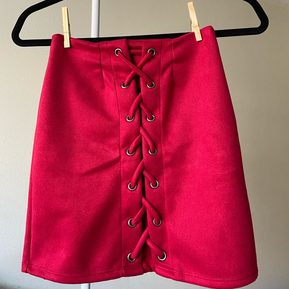 Red skirt